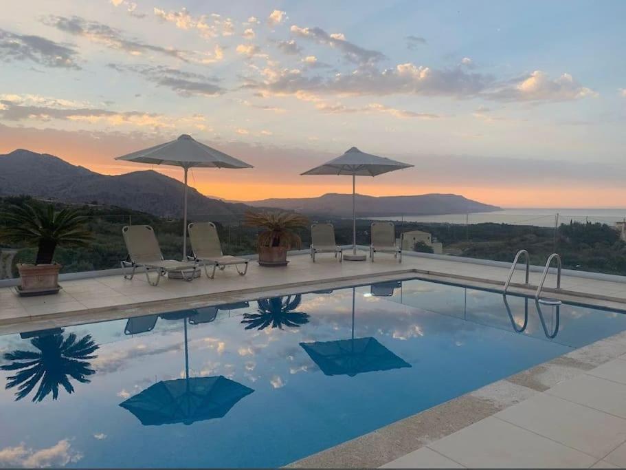 Villa Vuna - Private Pool -Sea View ハニア エクステリア 写真